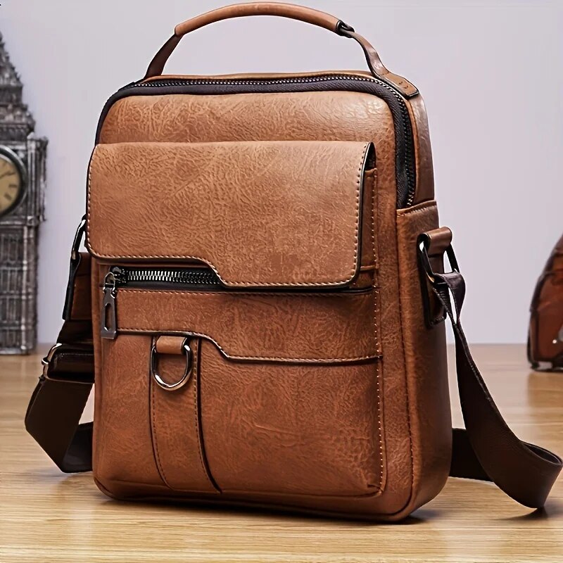 Sac Bandoulière Homme en Cuir PU – Élégance et Fonctionnalité