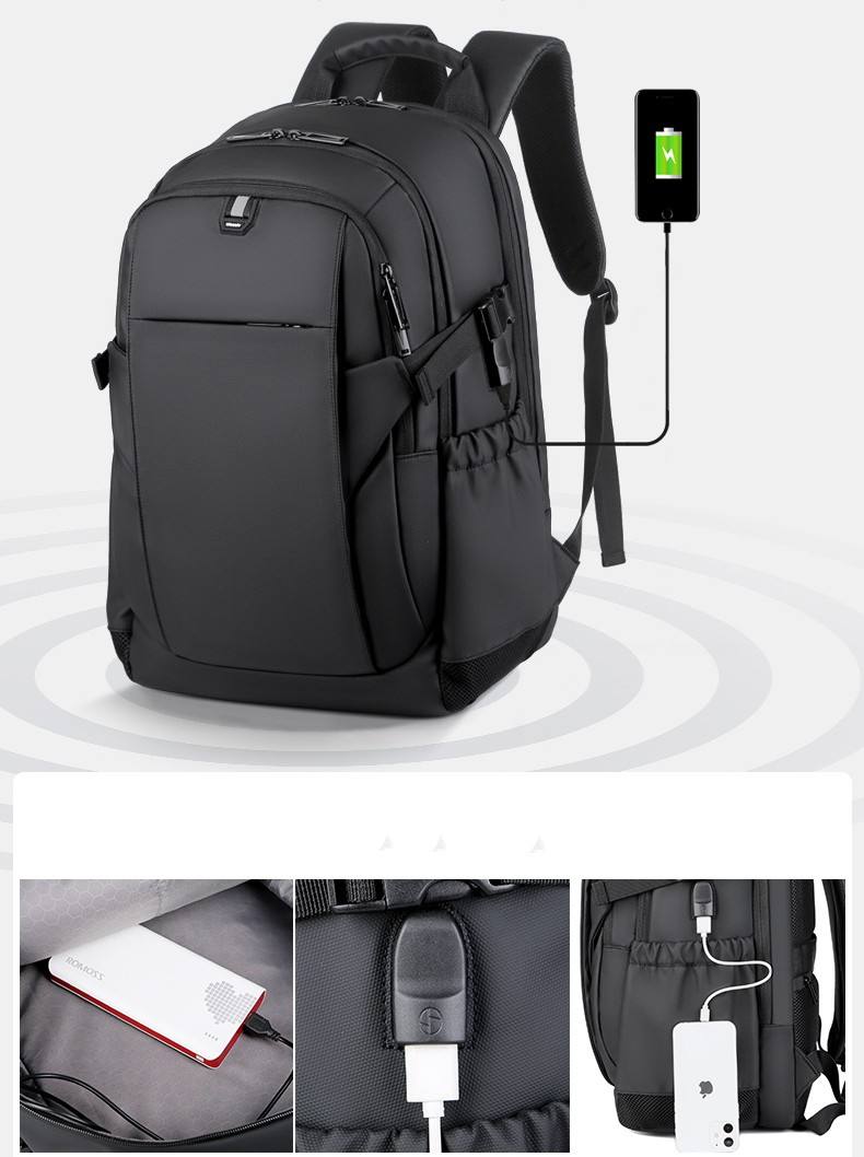 Sac à Dos Toposhine Homme - Anti-Vol, USB, Imperméable (32L)