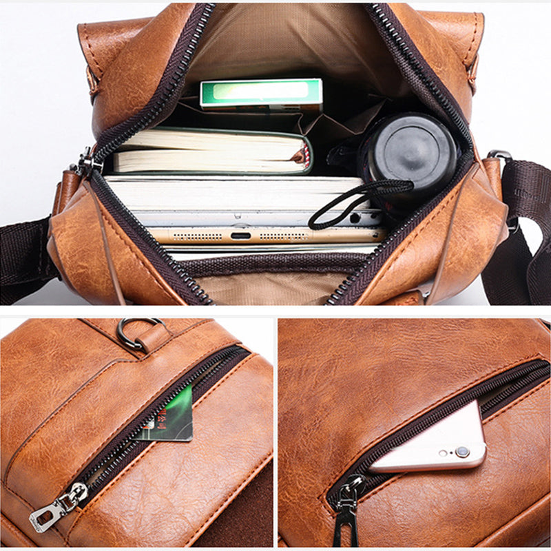 Sac Bandoulière Homme en Cuir PU – Élégance et Fonctionnalité