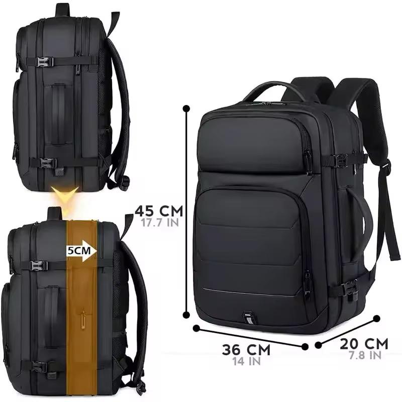 Sac à Dos Homme 17.3” – Grande Capacité, Imperméable et Extensible (5 cm)