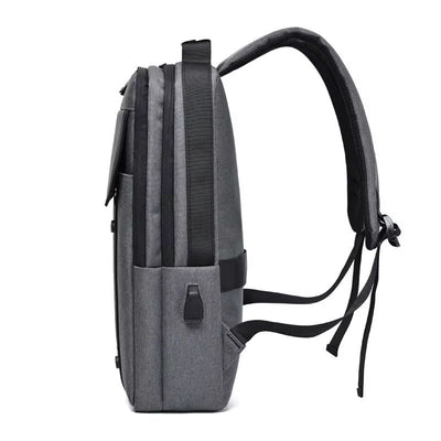 Sac à dos élégant avec port USB – Compatible avec ordinateurs portables jusqu'à 15,6 pouces, résistant à l'eau