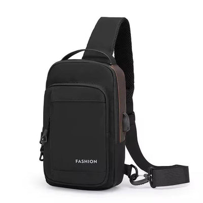 Sac à bandoulière compact et moderne avec port USB et résistant à l'eau