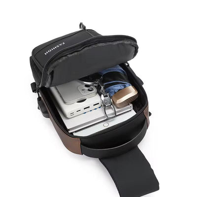 Sac à bandoulière compact et moderne avec port USB et résistant à l'eau