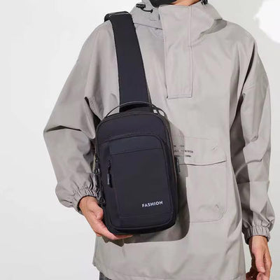 Sac à bandoulière compact et moderne avec port USB et résistant à l'eau