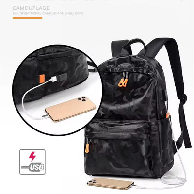 Sac à dos pratique avec port USB et design aux couleurs Bara