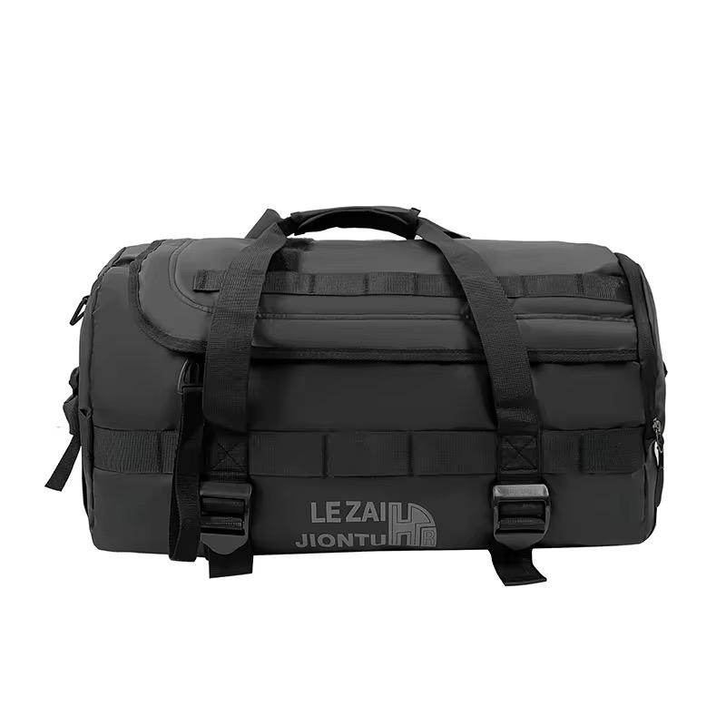 Sac de sport en nylon imperméable, grande capacité, idéal pour gym et voyages.