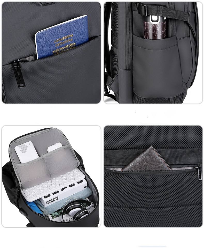 Sac à Dos Toposhine Homme - Anti-Vol, USB, Imperméable (32L)